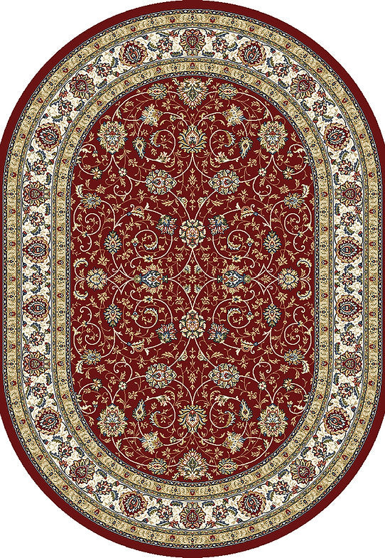 Dynamic Rugs Ancient Garden 57120 Red Ivory Traditional Machine-Made Rug