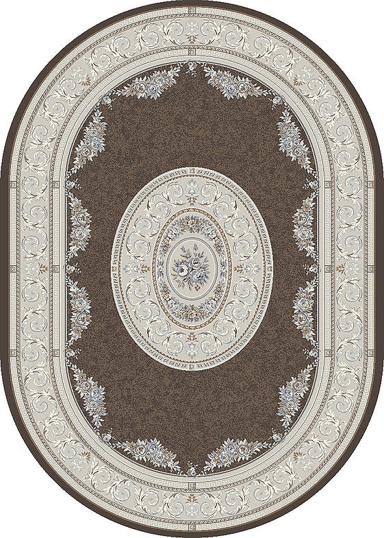 Dynamic Rugs Ancient Garden 57226 Brown Cream Traditional Machine-Made Rug