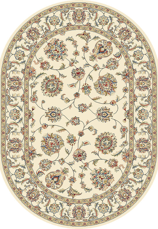 Dynamic Rugs Ancient Garden 57365 Ivory Ivory Traditional Machine-Made Rug