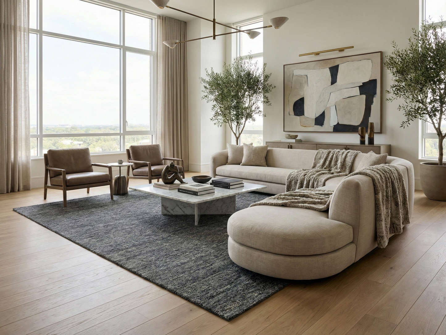 Artisan Marion Mid.Grey Contemporary Knotted Rug