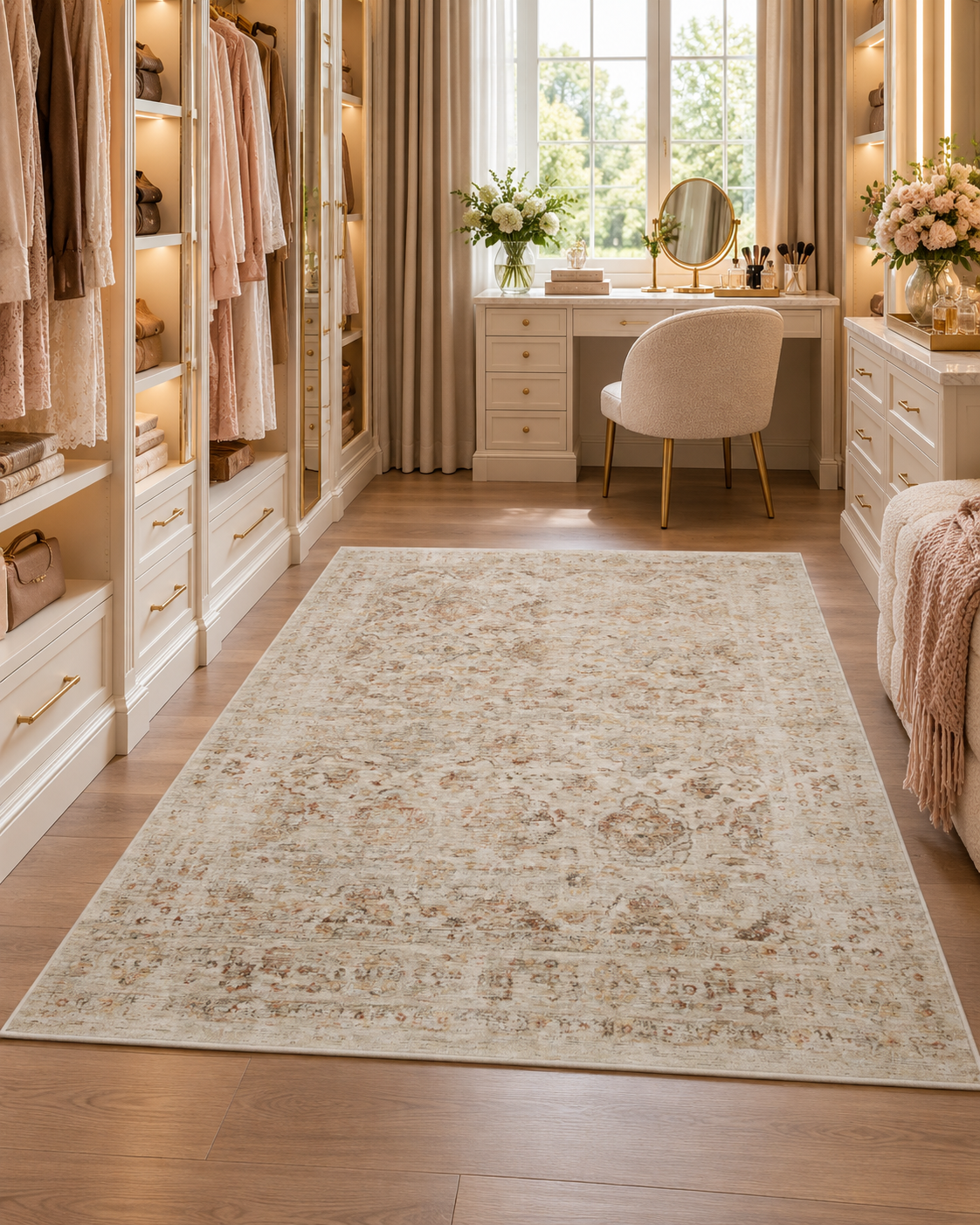Amber Lewis x Loloi Honora HON-03 Beige Spice Traditional Power Loomed Rug