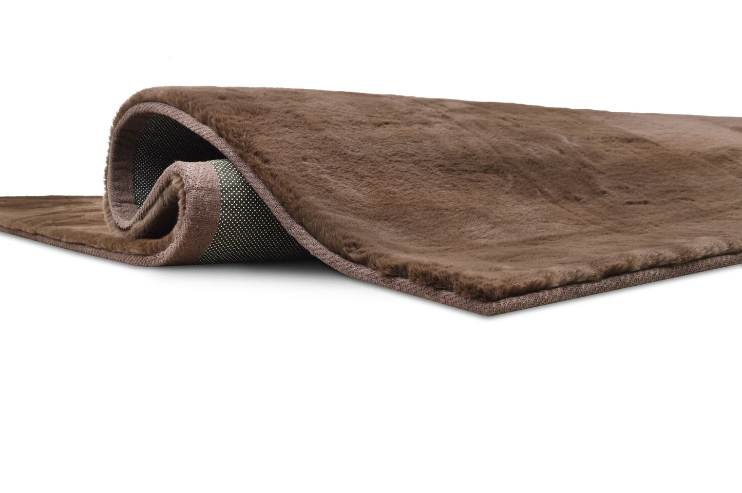 American Cover Design Rabbit Fur Bunny Chocolate Modern Machine Woven Rug