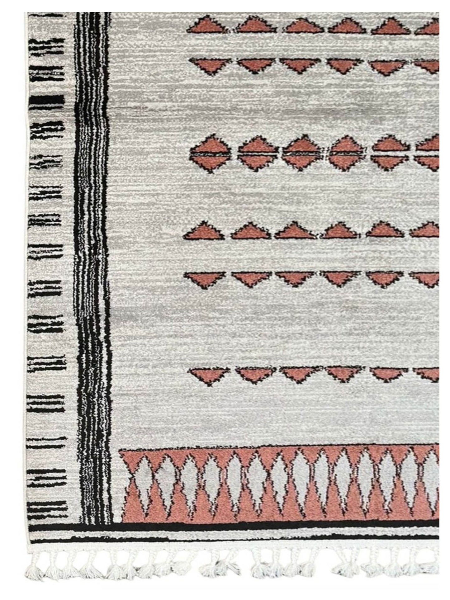 Artisan Stana White Red Machinemade Rug