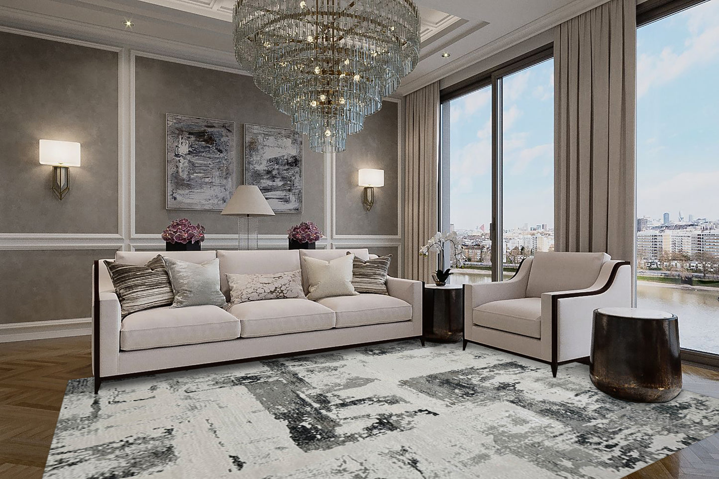Artisan Venetian Beige Contemporary Machinemade Rug