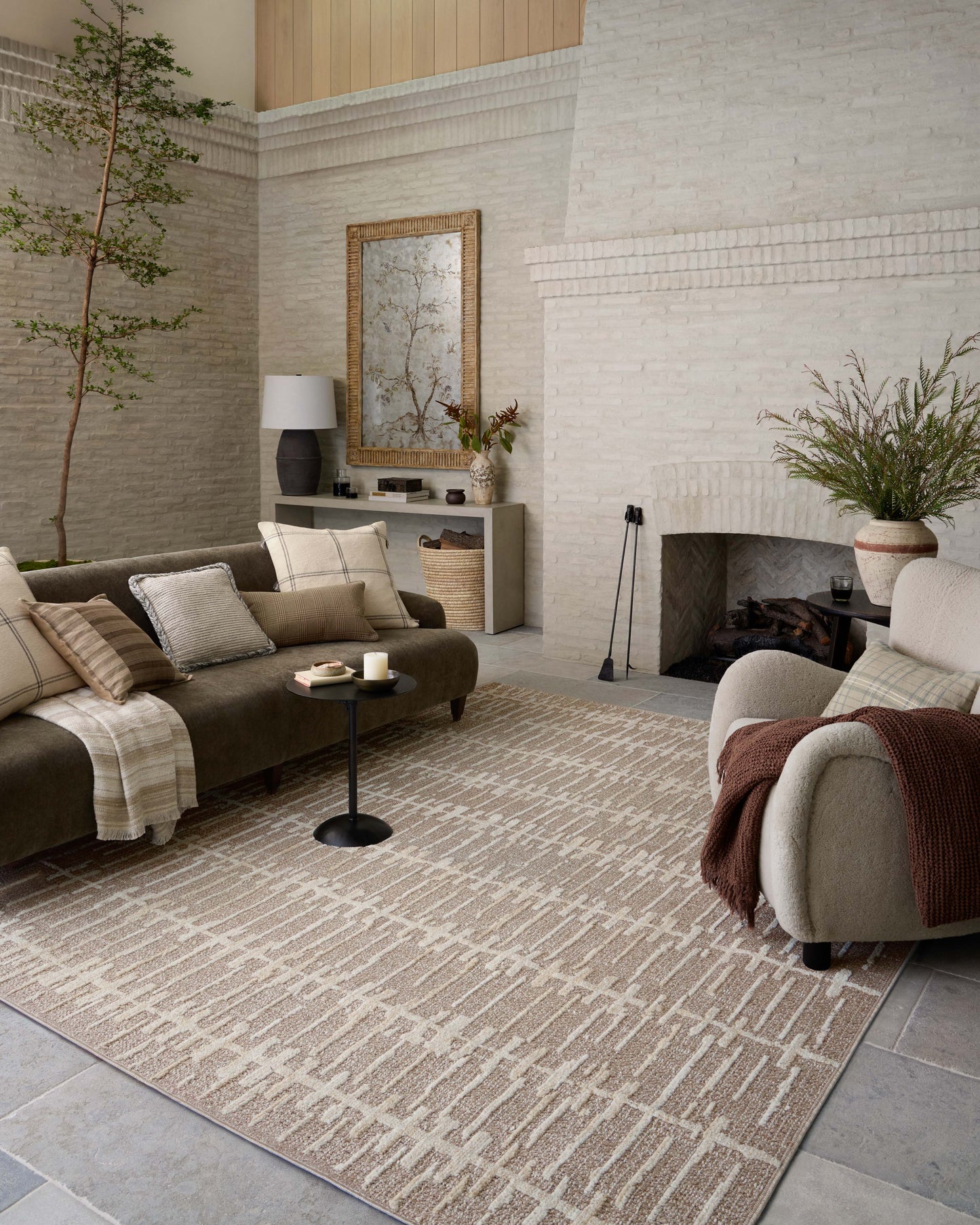 Amber Lewis x Loloi Bexley Taupe Natural Contemporary