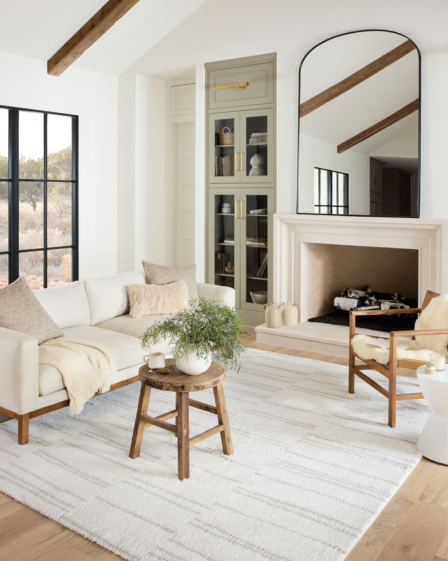 Loloi II Bliss Shag White Grey Shag