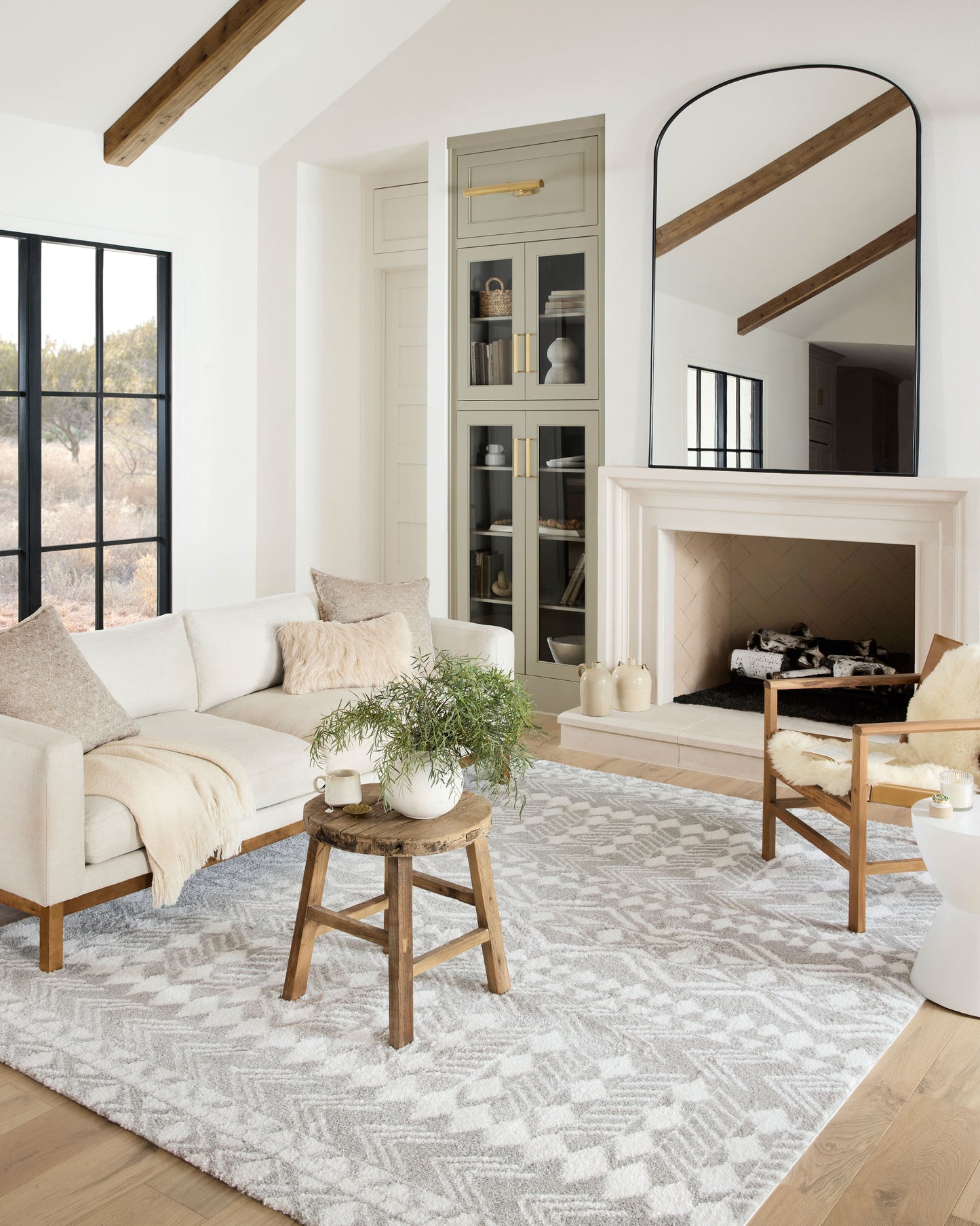 Loloi II Bliss Shag Grey White Shag