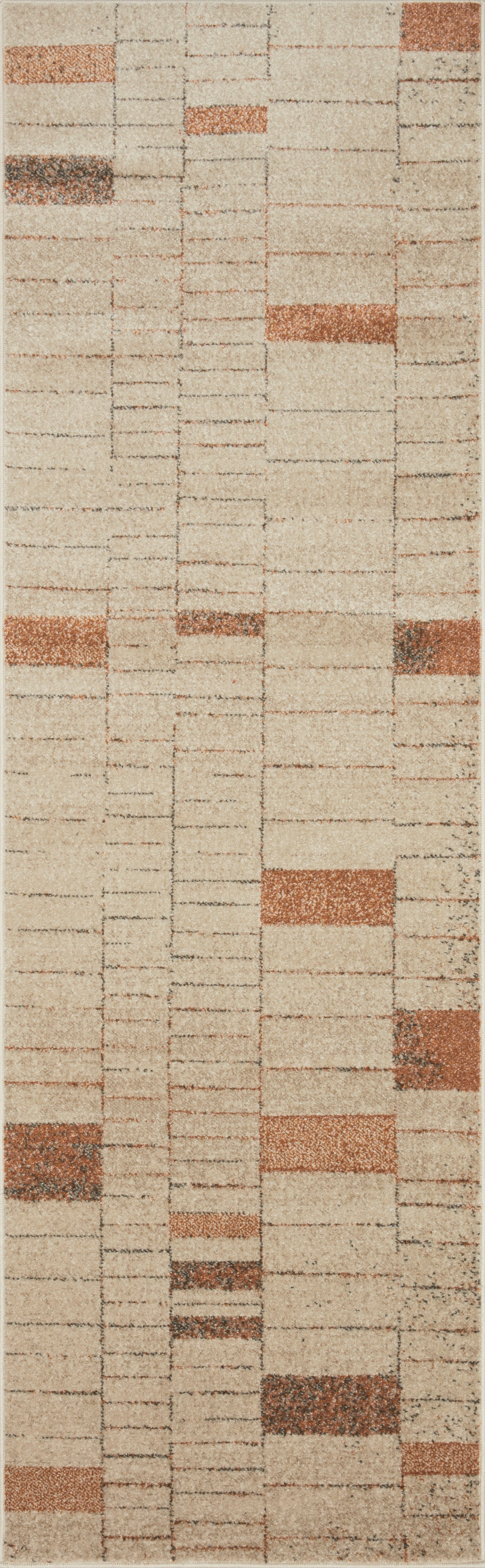 Loloi Bowery Tangerine Taupe Contemporary