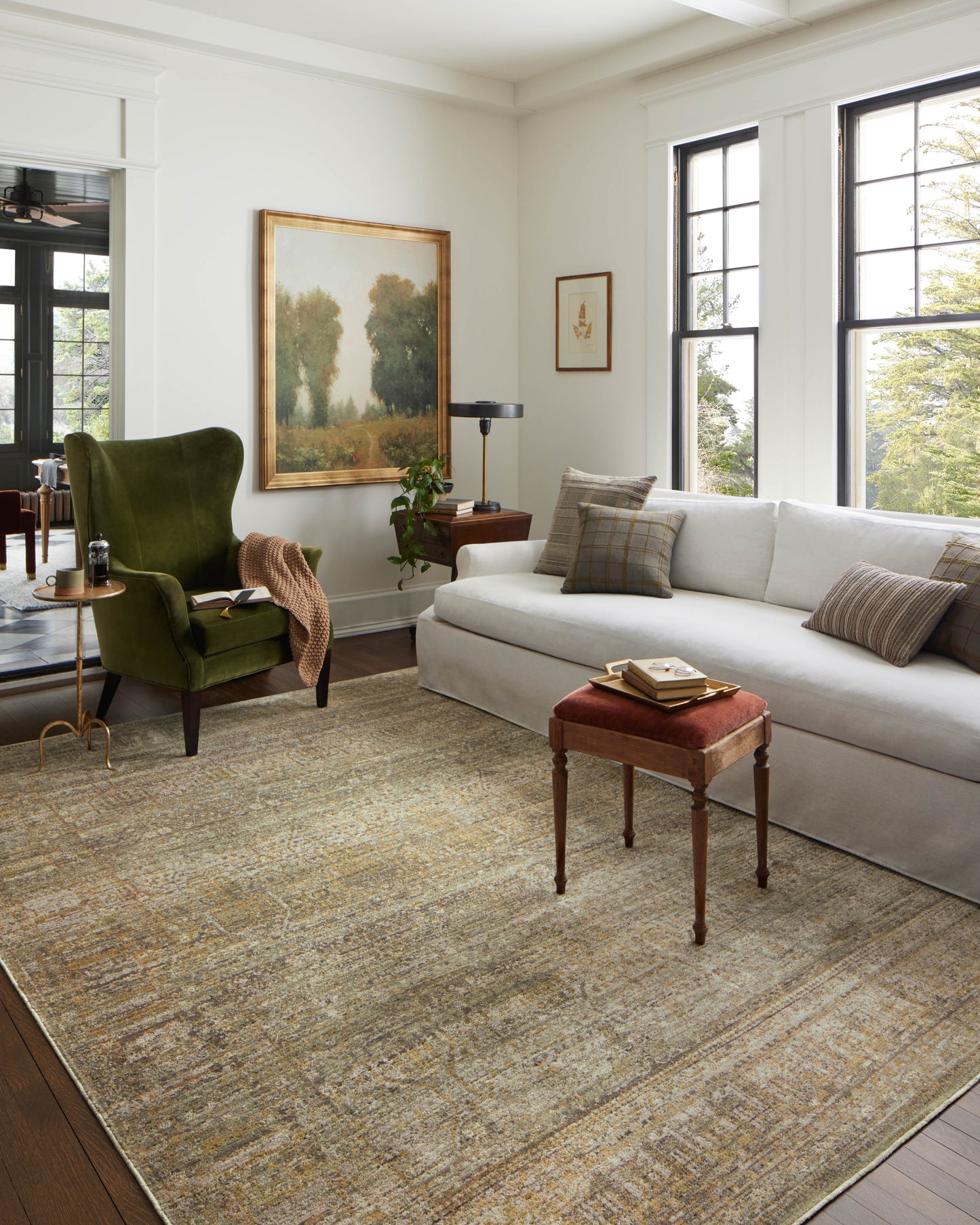 Jean Stoffer x Loloi Bradbury Dove Gold Contemporary