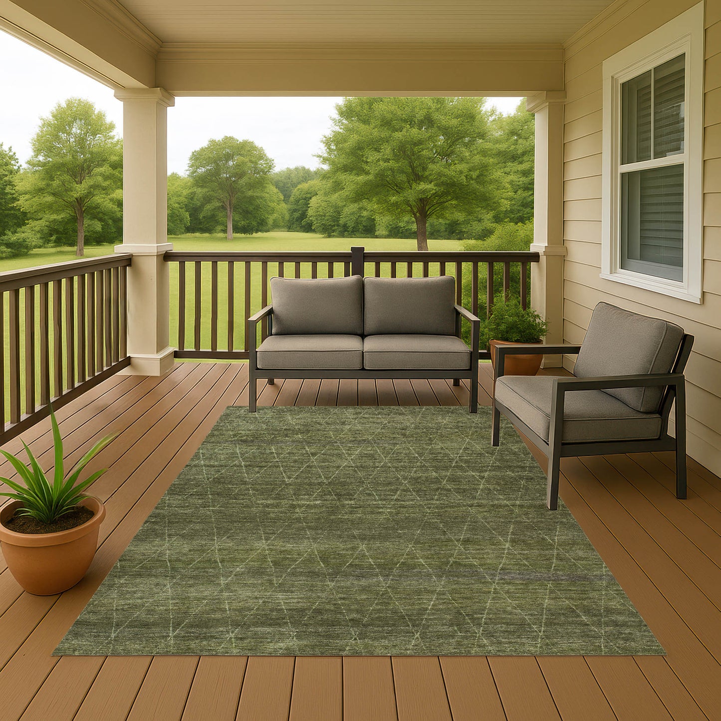 Dalyn Rugs Burano Olive Transitional