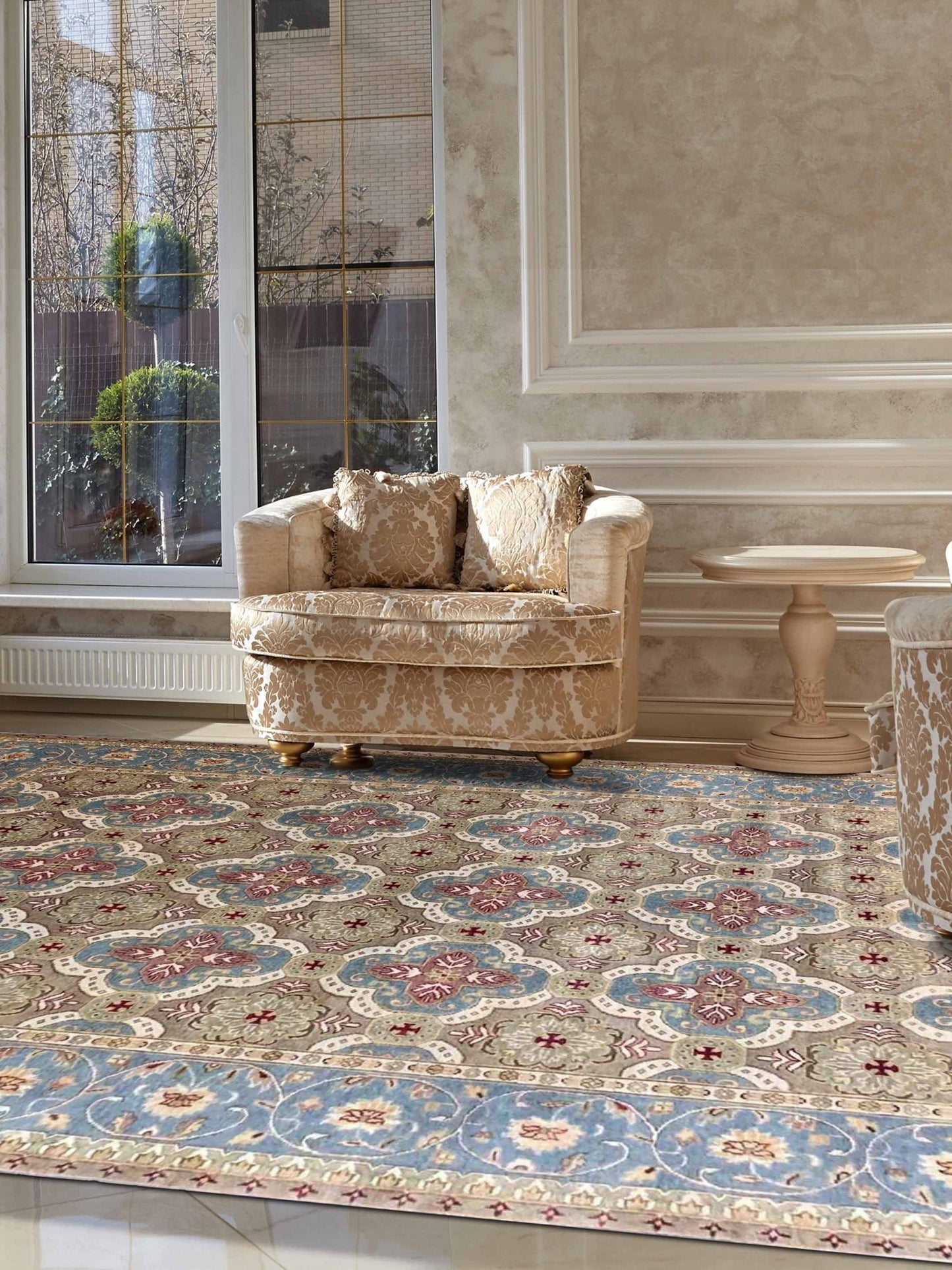 Artisan Cameron Lt.Blue Traditional Knotted Rug - Rugs - Artisan - Atlanta Designer Rugs