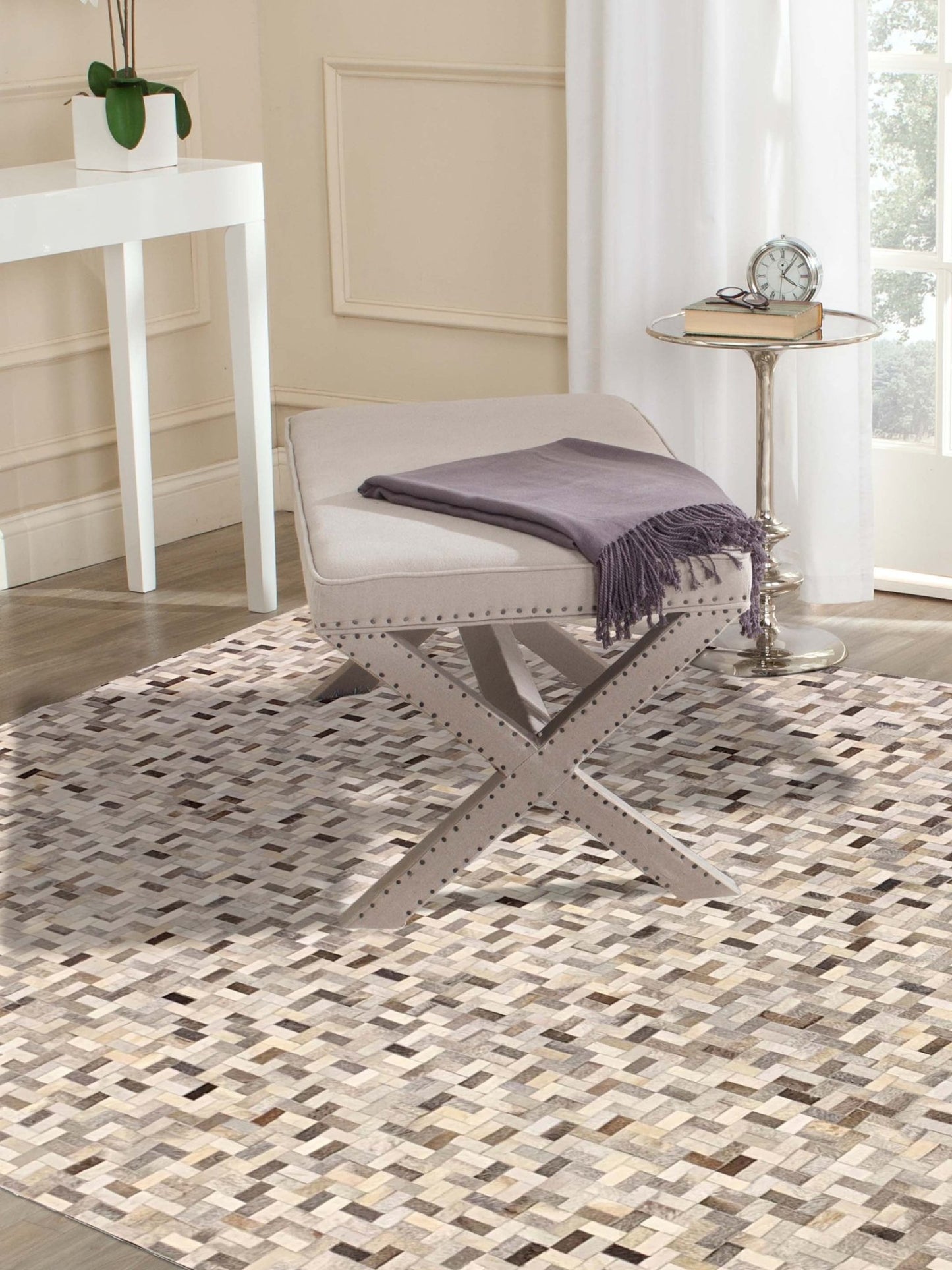 Artisan Olivia Silver Grey Transitional Crafted Rug - Rugs - Artisan - Atlanta Designer Rugs
