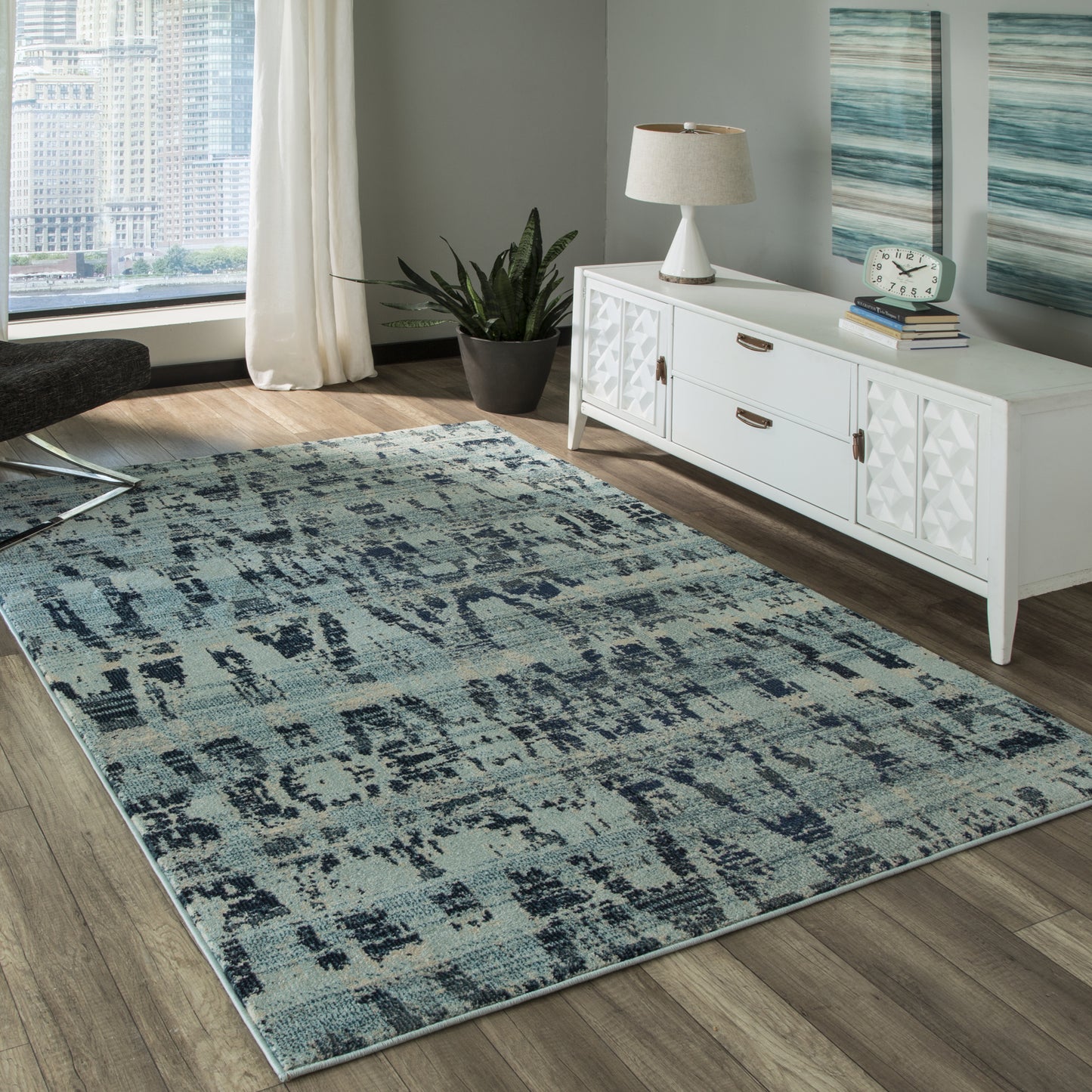 Momeni Casa Ocean Blue Transitional