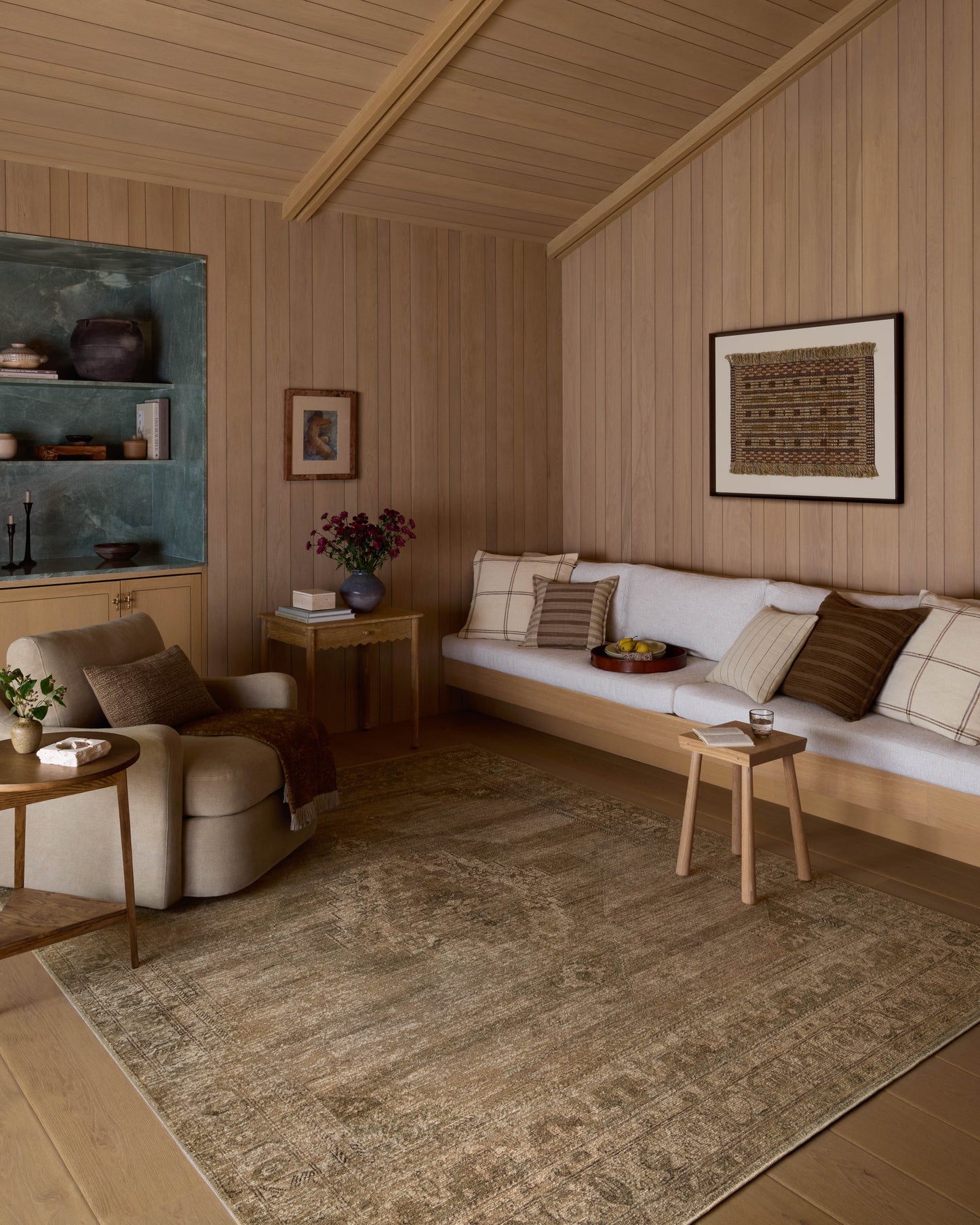 Amber Lewis x Loloi Cambria Taupe Antique Bronze Traditional