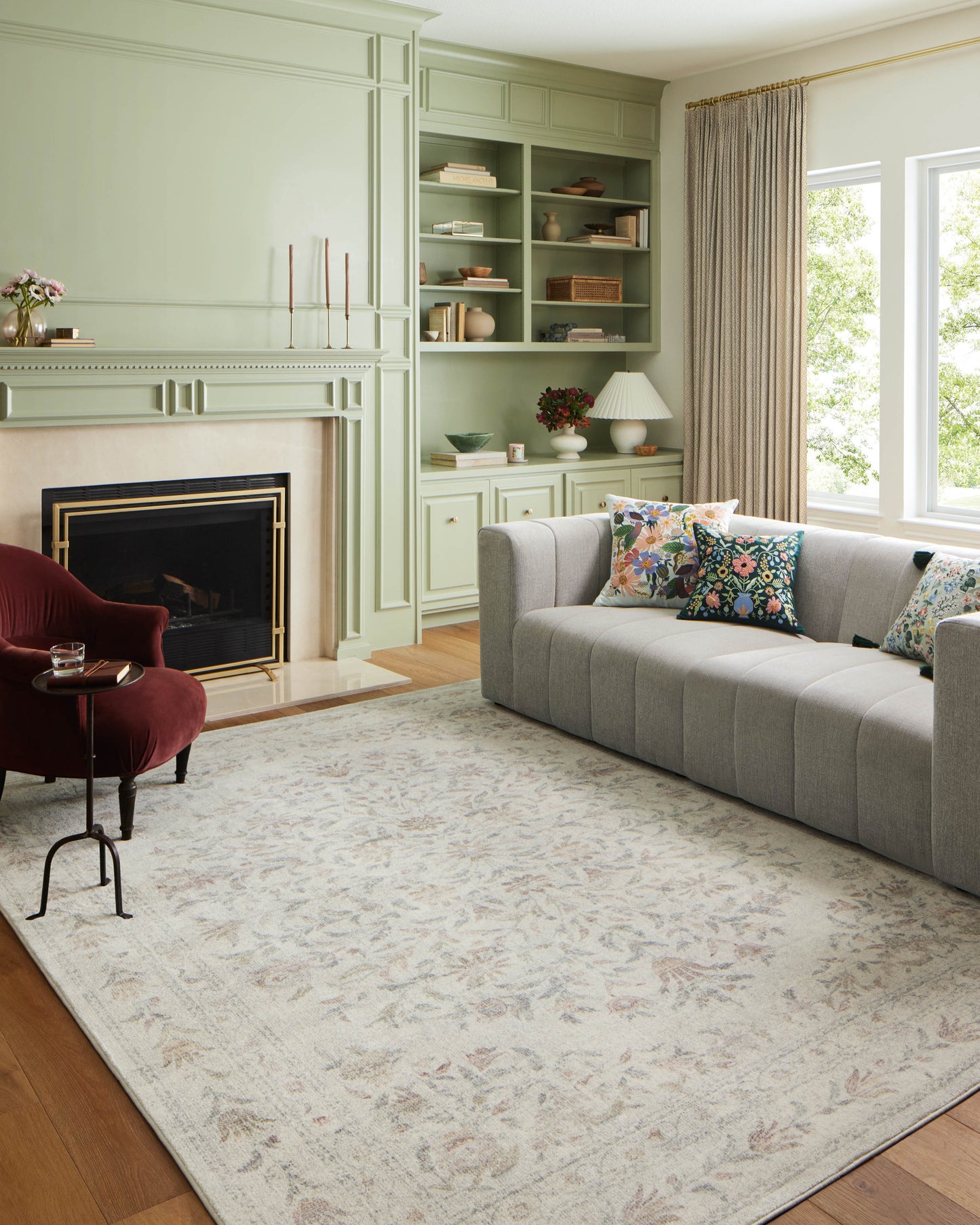 Rifle Paper Co. x Loloi Courtyard Yellow Multi Contemporary