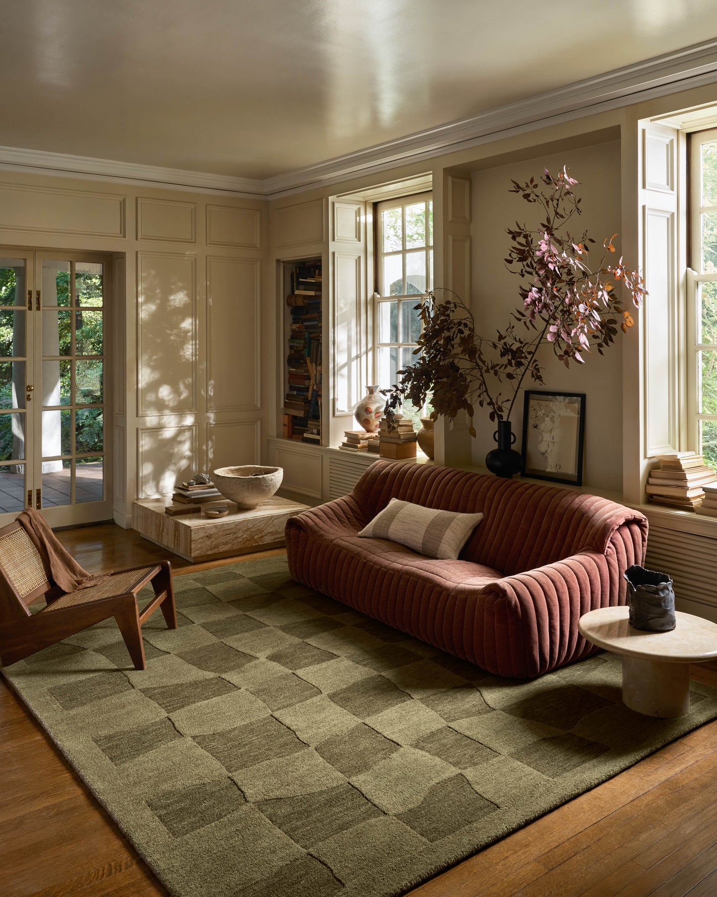 Leanne Ford x Loloi Craven Green Olive Contemporary