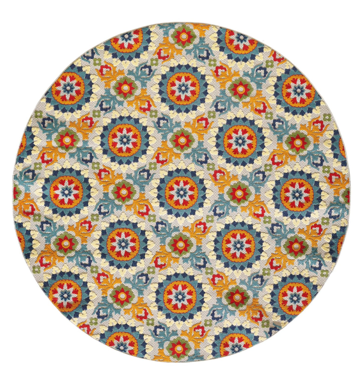 Kas Calla 6931 Ivory Multi Indoor/Outdoor Machine Woven Rug