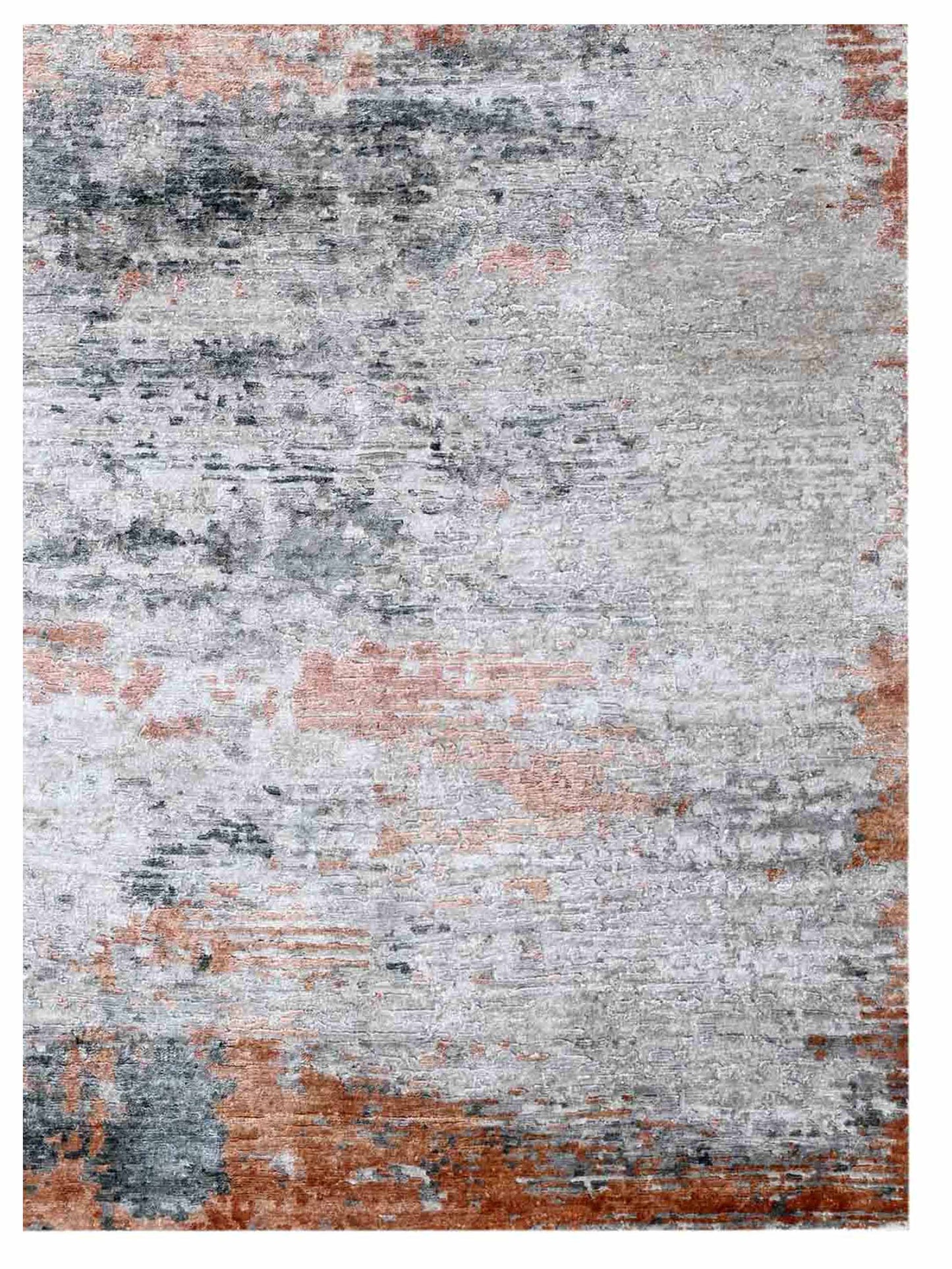Artisan Dakota Silver Pink Contemporary Knotted Rug