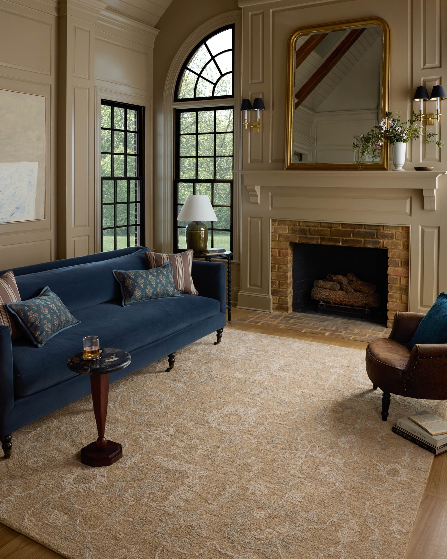 Chris Loves Julia x Loloi Dorothea Sand Pebble Traditional