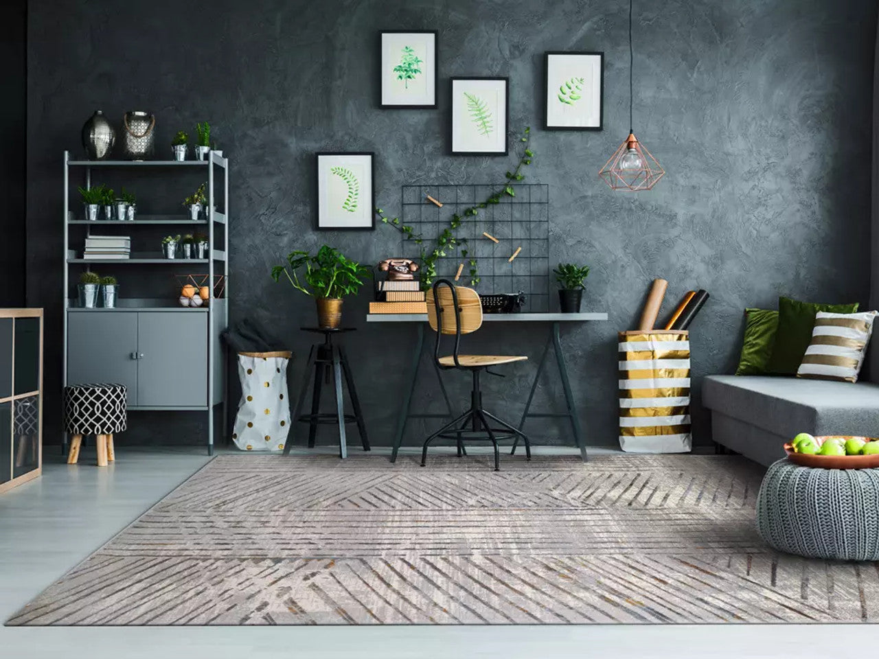Dynamic Rugs Gold 1364 Grey Ivory Multi Modern Machine-Made Rug
