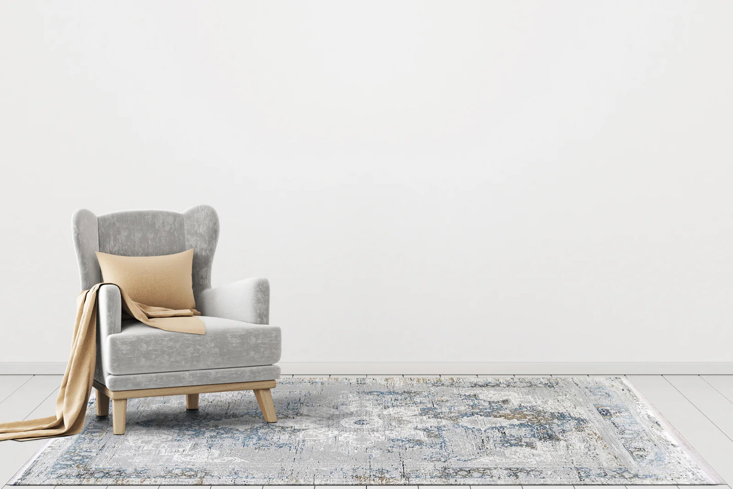 Dynamic Rugs Ruby 2161 Grey Blue Transitional Machine-Made Rug