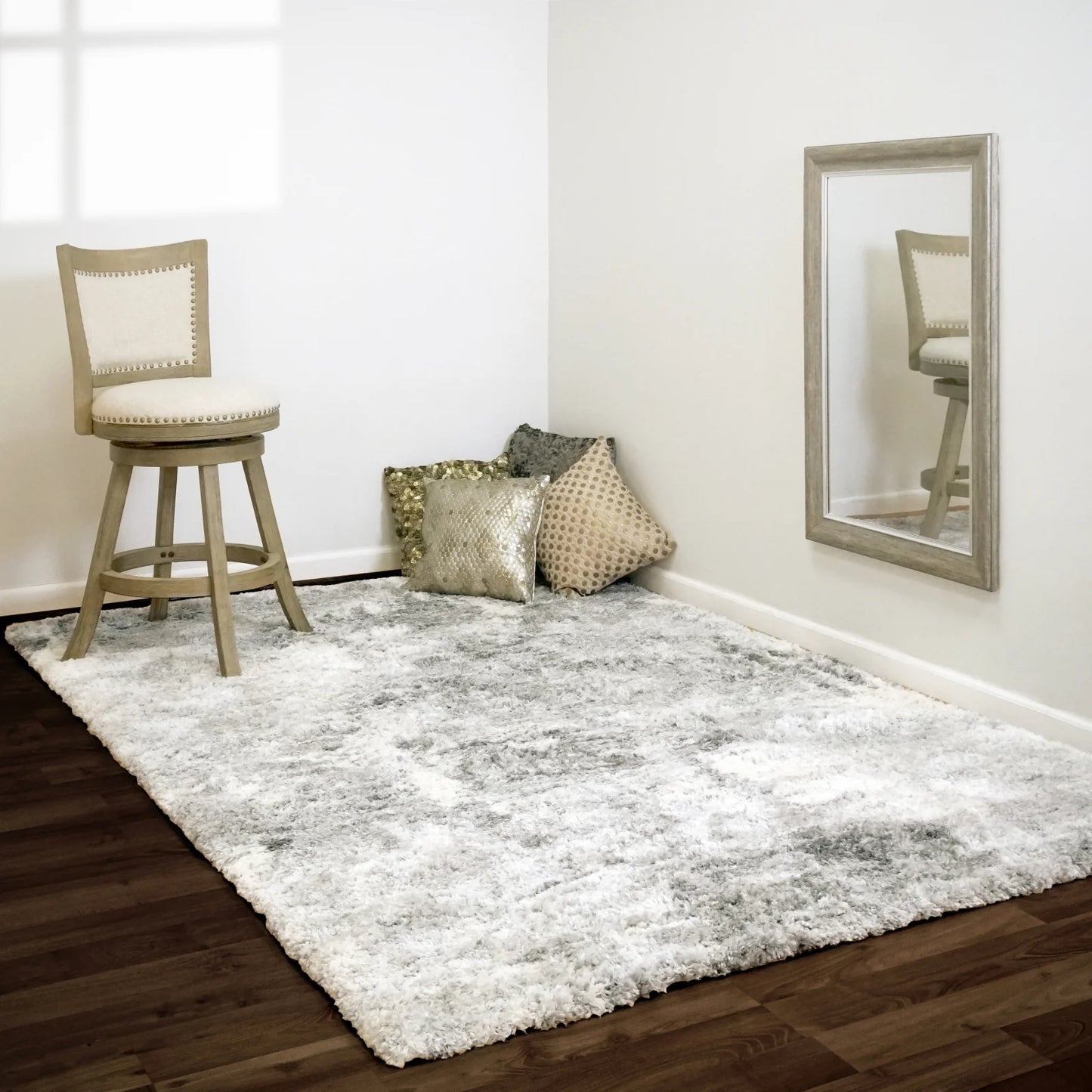 Dynamic Rugs Reverie 3543 Cream Grey Contemporary Machine-Made Rug