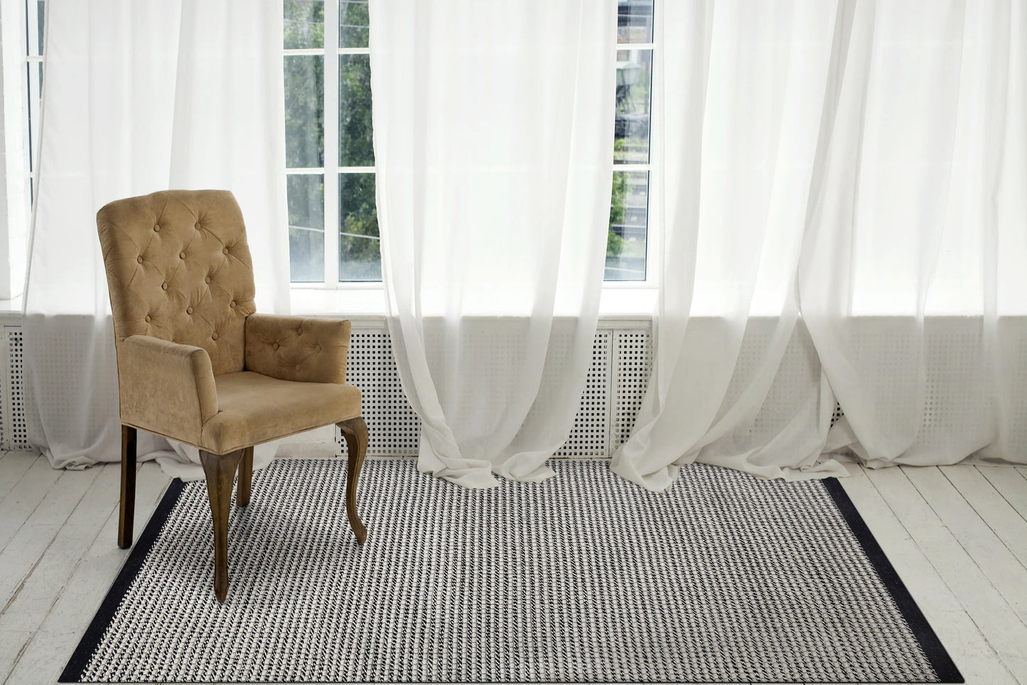 Dynamic Rugs Vici 4620 Ivory Black Modern Handmade Rug