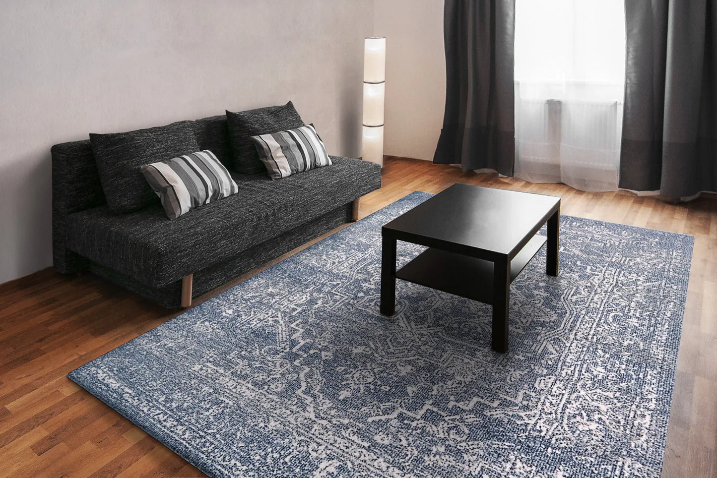 Dynamic Rugs Soma 6191 Denim Ivory Transitional Machine-Made Rug