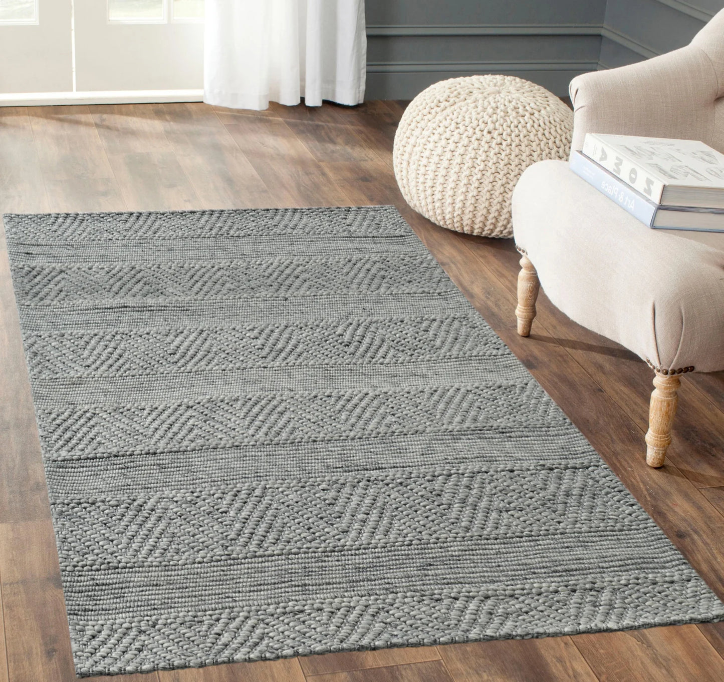Dynamic Rugs Grove 6211 Grey Contemporary Handmade Rug
