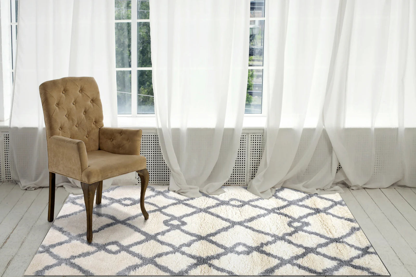 Dynamic Rugs Nitro Lux 6361 Ivory Grey Contemporary Machine-Made Rug