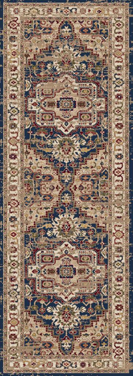 Dynamic Rugs Juno 6882 Navy Red Transitional Machine-Made Rug