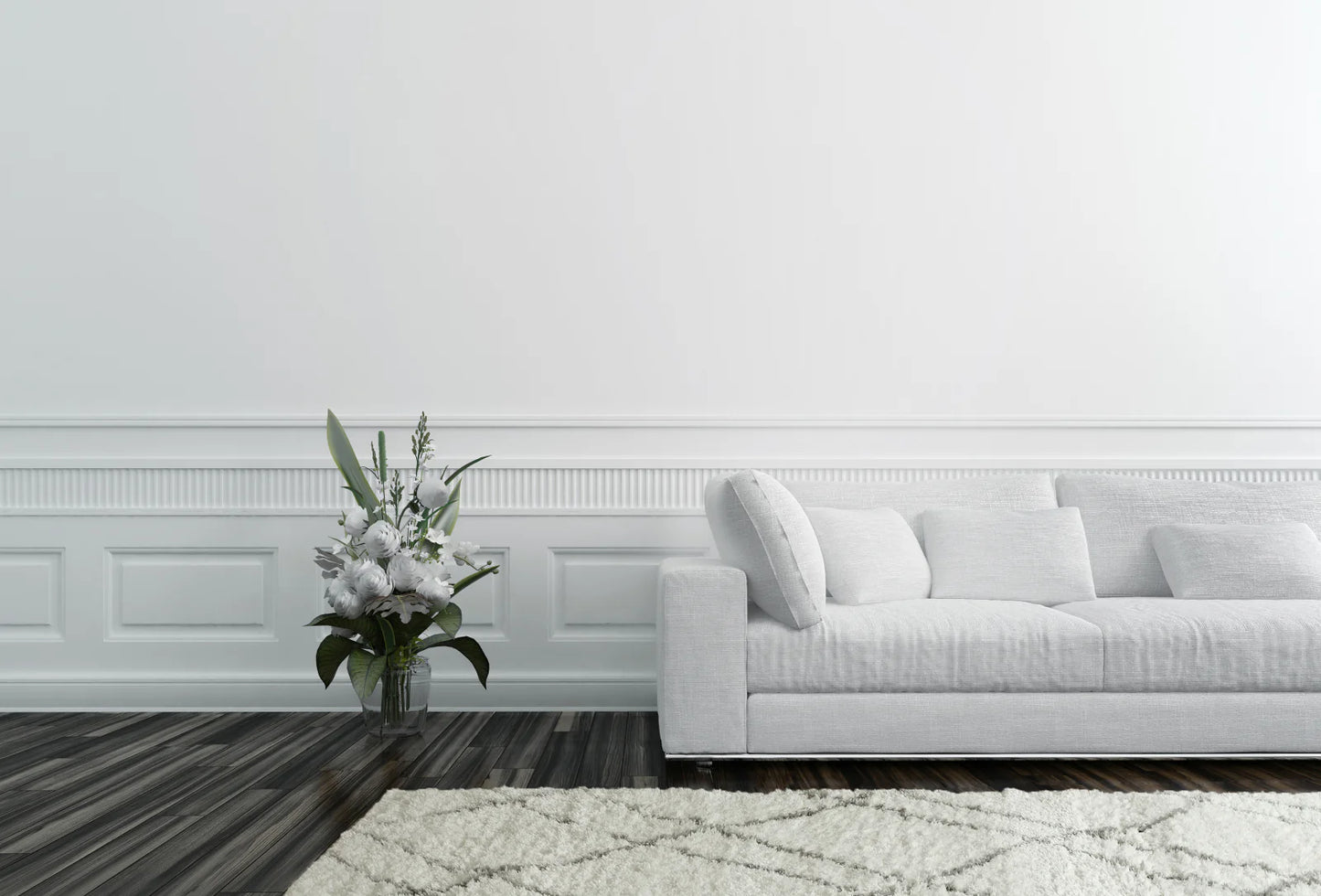 Dynamic Rugs Nordic 7431 White Silver Contemporary Machine-Made Rug