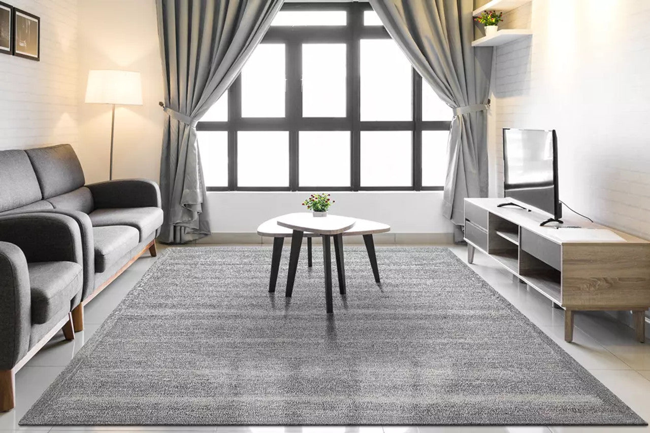 Dynamic Rugs Echo 8580 Grey Black Modern Handmade Rug