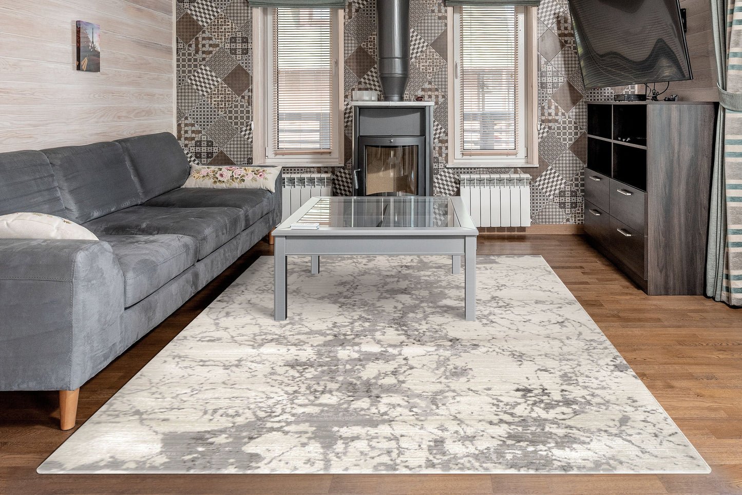 Dynamic Rugs Rori 9353 Ivory Multi Modern Machine-Made Rug
