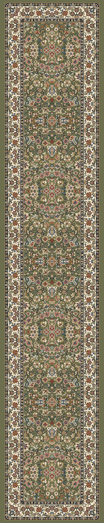Dynamic Rugs Ancient Garden 57078 Green Ivory Traditional Machine-Made Rug
