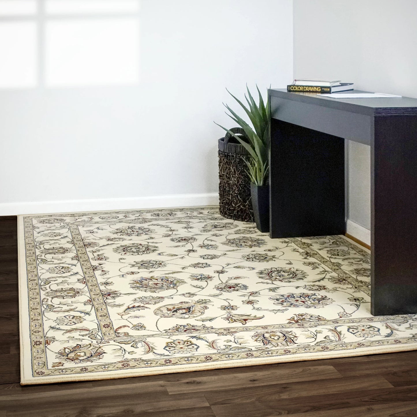 Dynamic Rugs Ancient Garden 57365 Ivory Ivory Traditional Machine-Made Rug