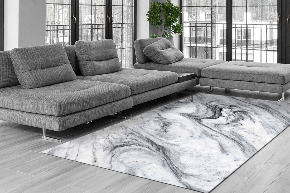 Dynamic Rugs Rhythm 6420 Grey Ivory Charcoal Modern Machine-Made Rug