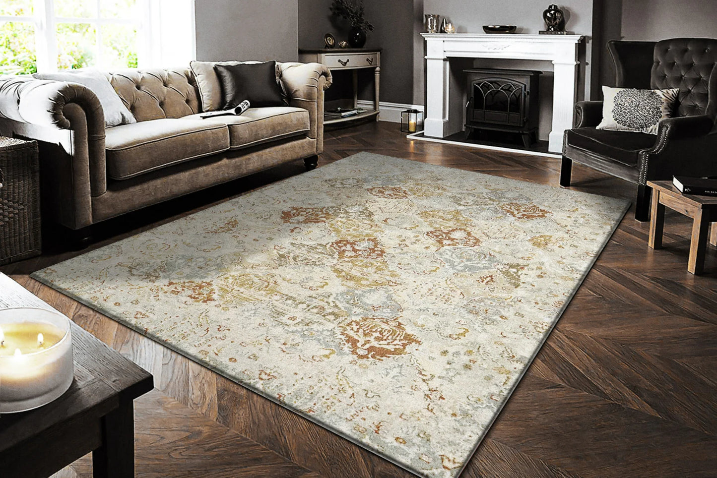 Dynamic Rugs Annalise 7602 Beige Multi Transitional Machine-Made Rug