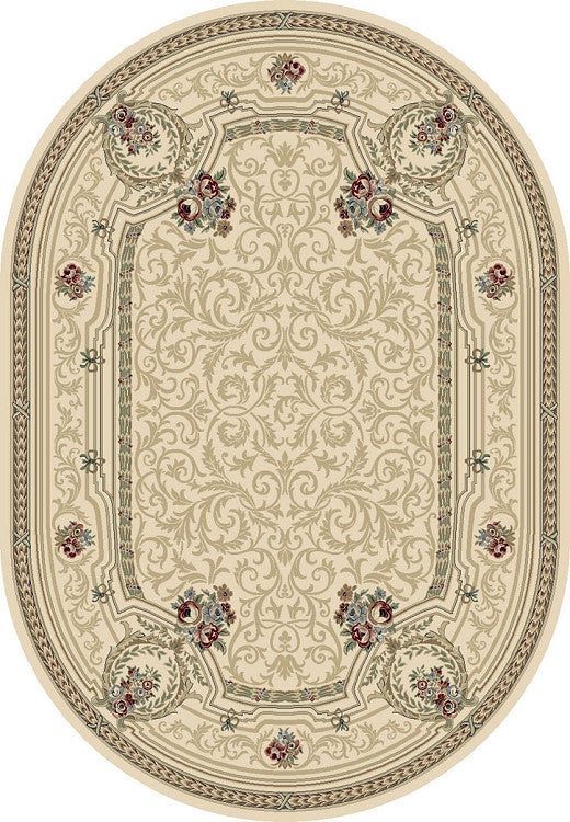 Dynamic Rugs Ancient Garden 57091 Ivory Traditional Machine-Made Rug