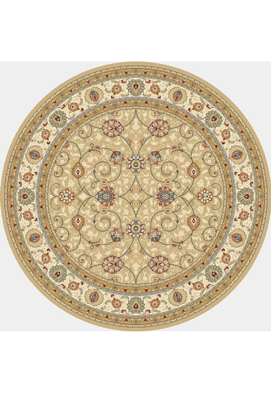 Dynamic Rugs Ancient Garden 57120 Light Gold Ivory Traditional Machine-Made Rug