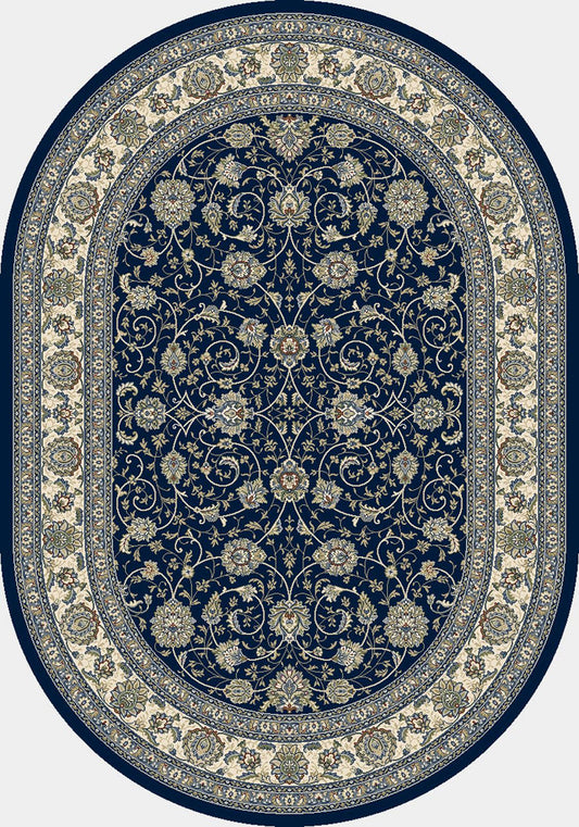 Dynamic Rugs Ancient Garden 57120 Navy Traditional Machine-Made Rug