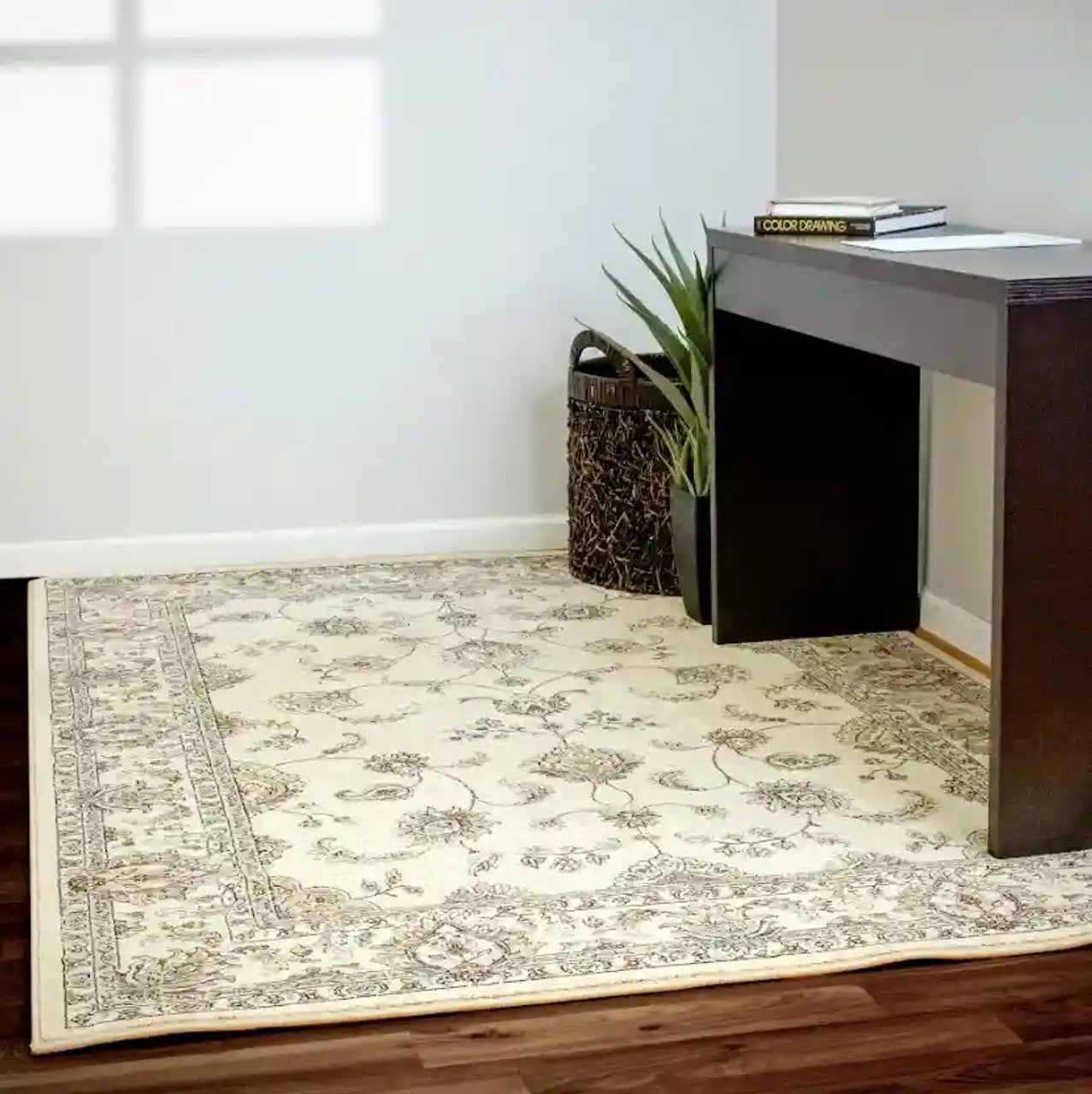 Dynamic Rugs Ancient Garden 57159 Ivory Traditional Machine-Made Rug