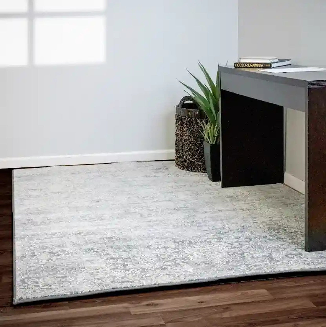 Dynamic Rugs Ancient Garden 57162 Light Blue Traditional Machine-Made Rug