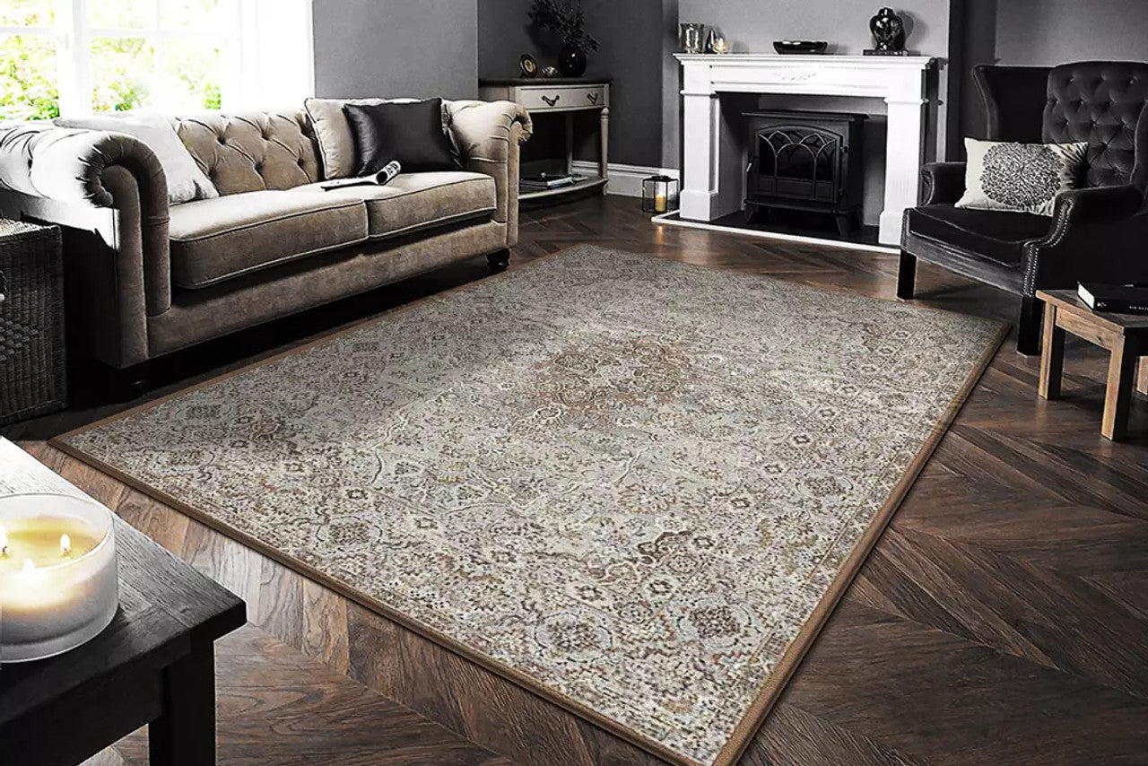 Dynamic Rugs Ancient Garden 57275 Beige Multi Traditional Machine-Made Rug