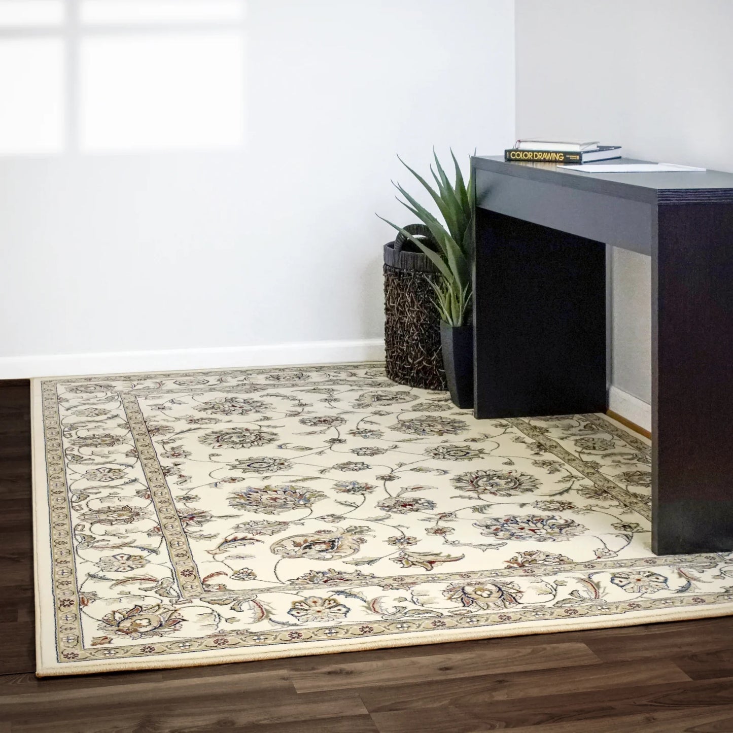 Dynamic Rugs Ancient Garden 57365 Ivory Traditional Machine-Made Rug