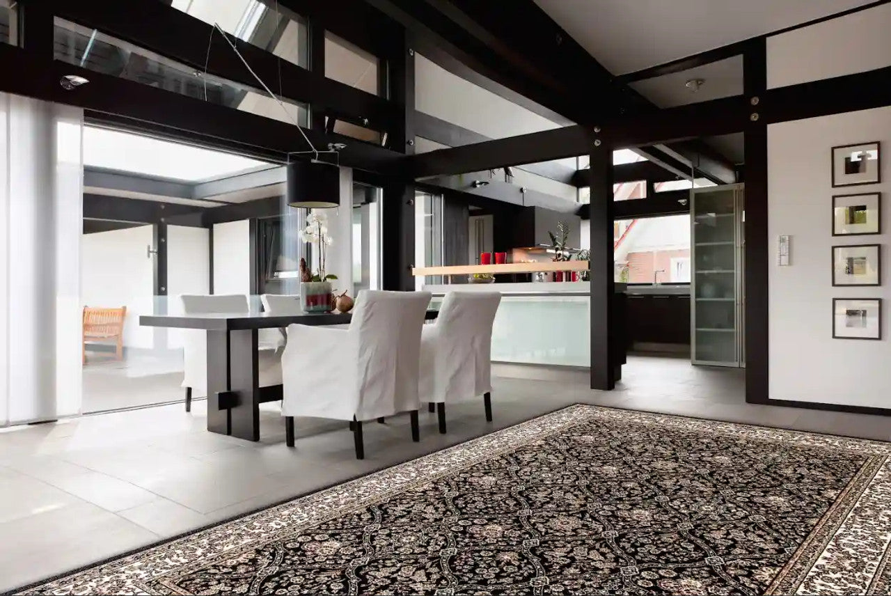 Dynamic Rugs Brilliant 7211 Black Traditional Machine-Made Rug