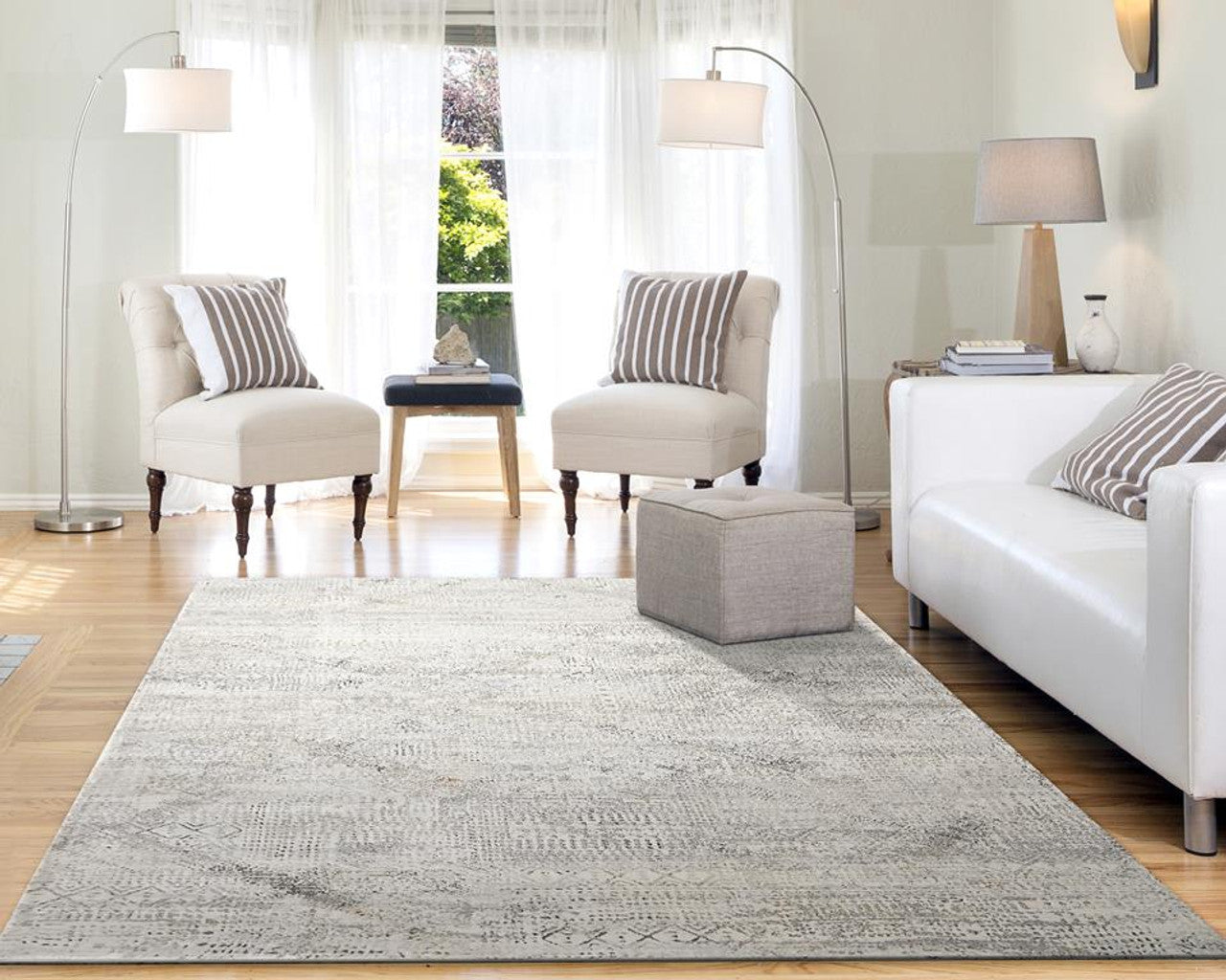 Dynamic Rugs Capella 7925 Grey Gold Modern Machine-Made Rug