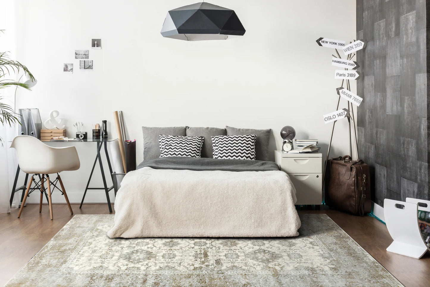 Dynamic Rugs Castilla 3534 Cream Silver Modern Machine-Made Rug