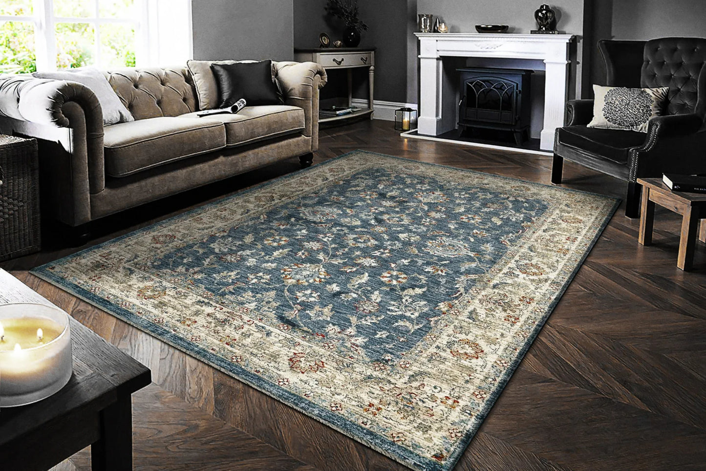 Dynamic Rugs Dakota 6640 Blue Multi Traditional Machine-Made Rug