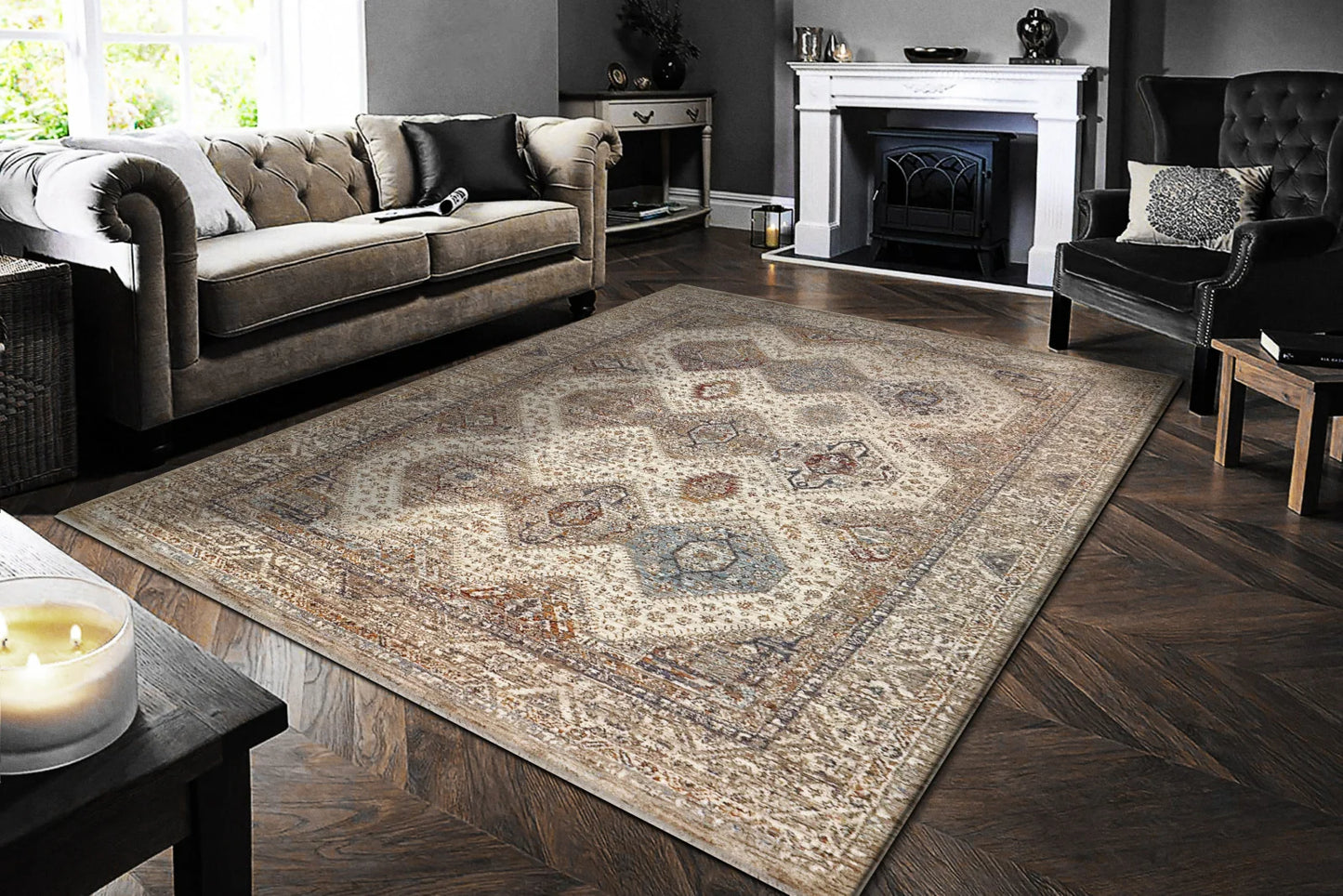 Dynamic Rugs Dakota 6641 Beige Multi Traditional Machine-Made Rug